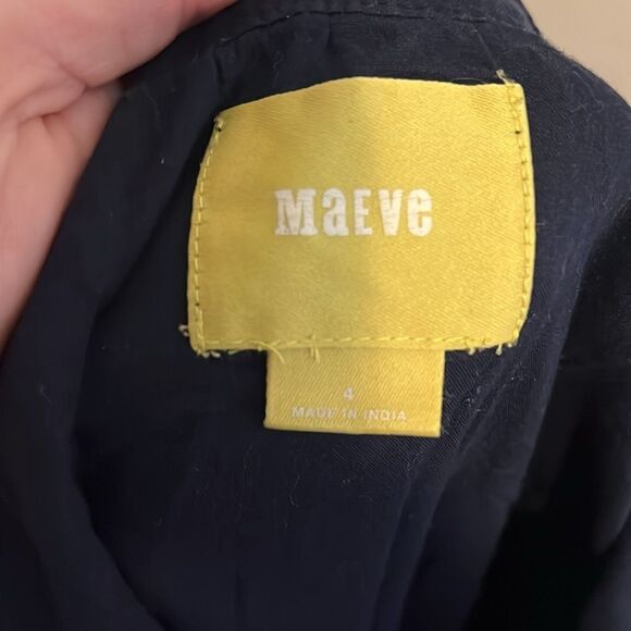 Anthropologie Maeve Tisa Blue Boho Embroidered Pullover Swing Dress Cottagecore - Picture 14 of 14